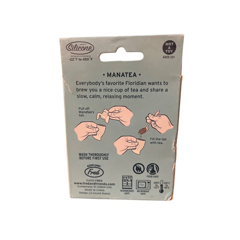 Fred & Friends "Manatea" Silicone Tea Infuser Fun & Functional - Picture 3 of 4